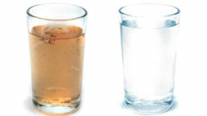 Dirty-and-clean-water-glasses 